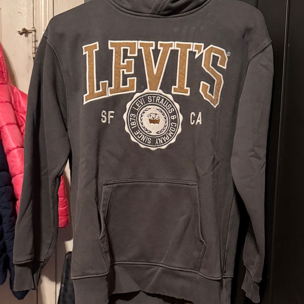 Levi's Charcoal Hoodie with Logo